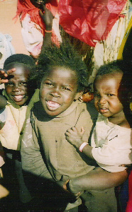 Children at Dereig Camp, Nyala, Darfur (Scott Schaeffer-Duffy Photo). December 2004.
